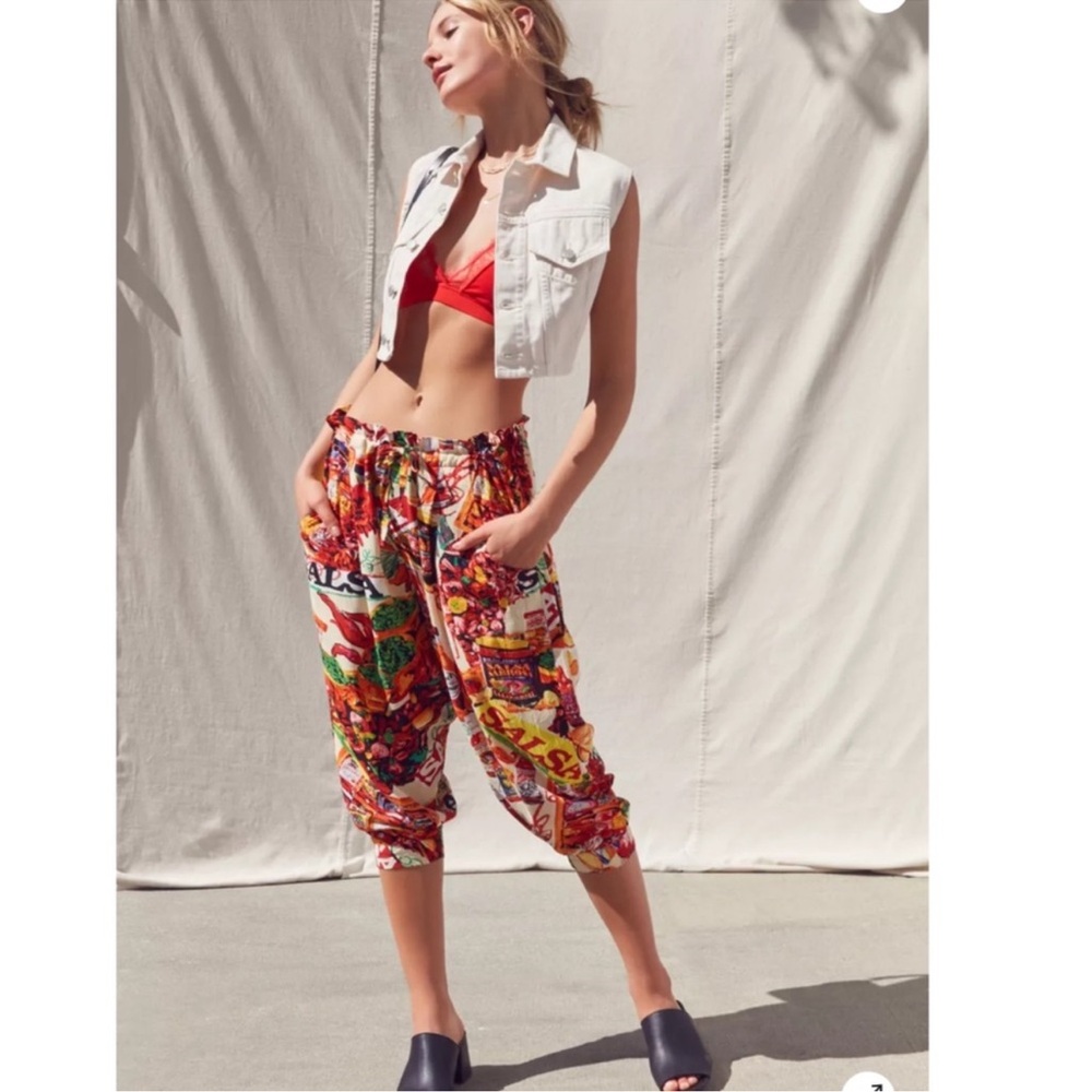 Vintage Jams World '90s Salsa Print Parachute Pant size small